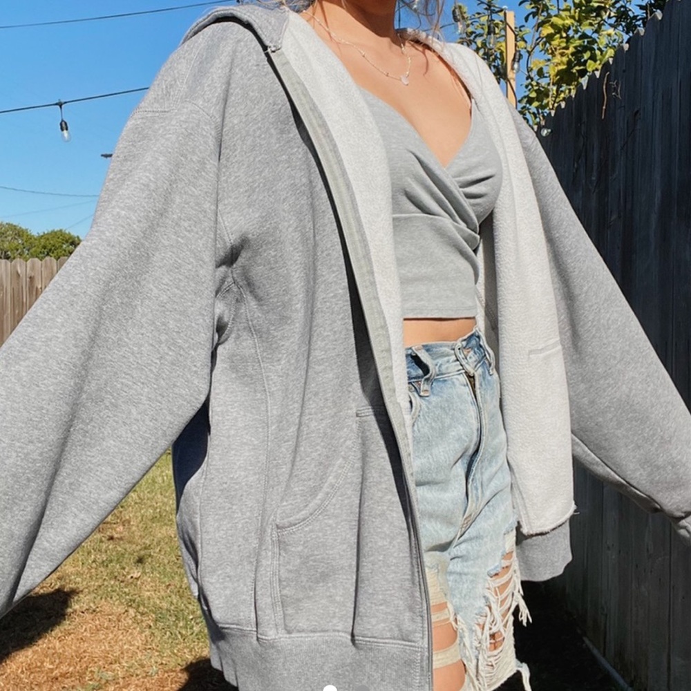 Grey Zip Up Jacket.